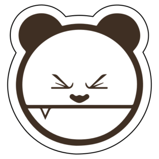 Mad Panda Sticker (Brown)